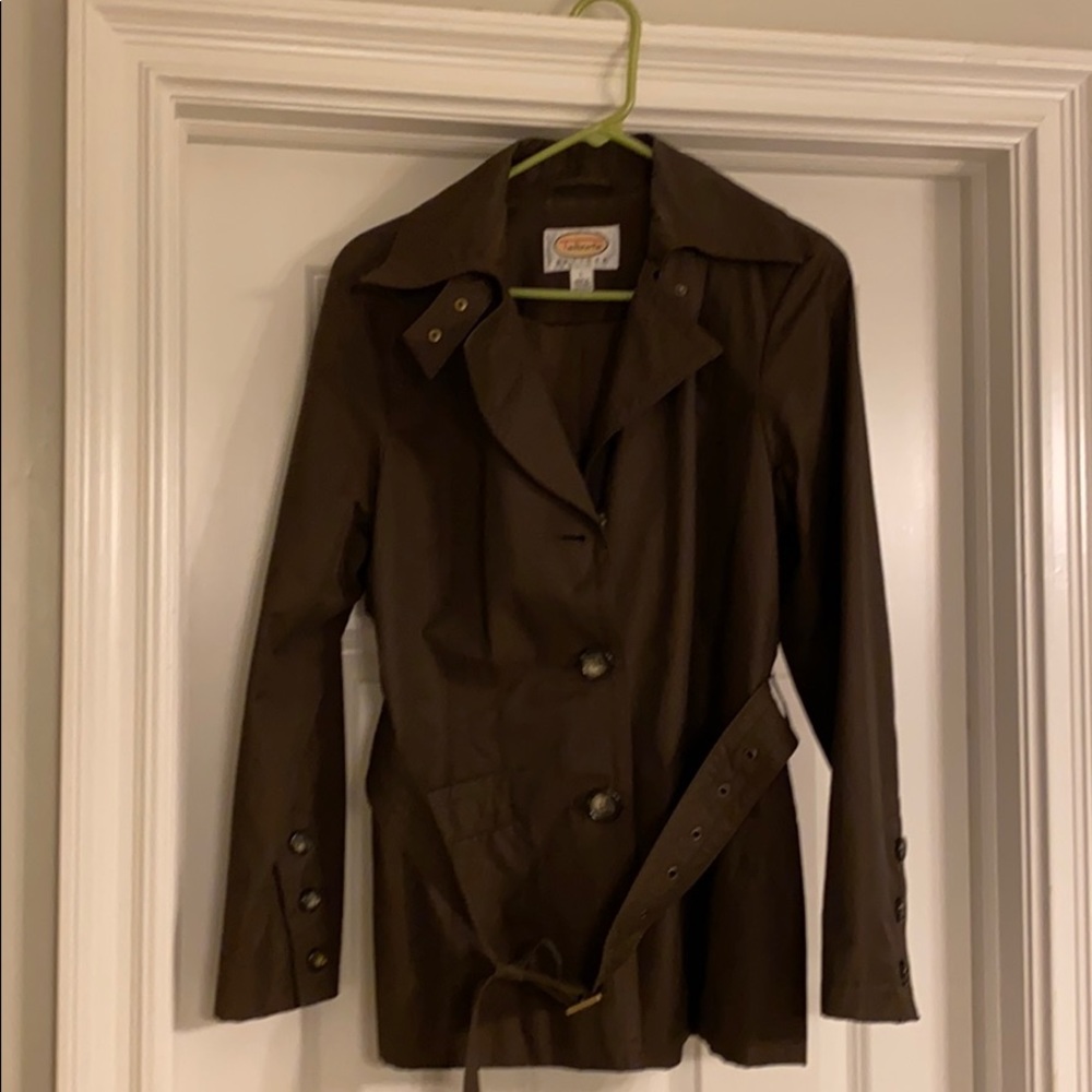 Brown water repellant lined jacket